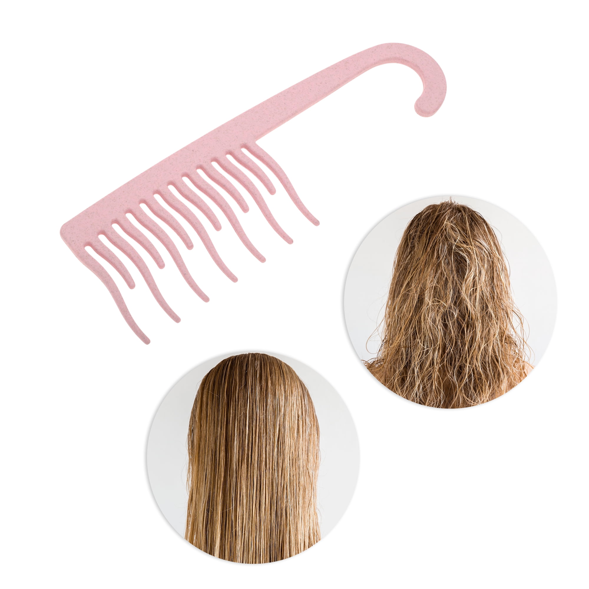 Unique Bargains 1 Pc Simple Durable Hair Comb for All Hair Types Styles Pink