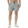 thumbnail image 6 of NOMADIC NOOK Men's Solid Color Summer Elastic Waist Swimming Beach Board Shorts 2 Pack, 6 of 7