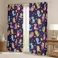 thumbnail image 2 of Castle Fairy Cartoon Dinosaur Astronaut Black Out Curtains for Kids Children,Starry Sky Planet Curtains Pack of 2 (42x63 Each),Kawaii Animal Dino Bedroom Curtains,Lightweight Room Decor, 2 of 6