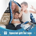 thumbnail image 2 of Son Gifts from Mom Dad, World's Best Son Ever Gift Blanket 60"x 50", Grown Gifts for Son Adult, Graduation Christmas Wedding Birthday Gift Ideas for Son Soft Flannel Blanket, 2 of 5