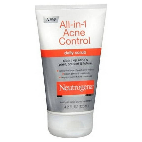 Neutrogena All-In-1 Acne Control Daily Scrub - 4.2 Oz, 3 Pack