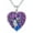 A-Purple peacock locket only, variant on SOULMEET Heart Shaped Epoxy Resin Butterfly/Peacock/Hummingbird/Lotus/Rose Locket Necklace That Holds Pictures Photo Sterling Silver Personalized Locket Gift
