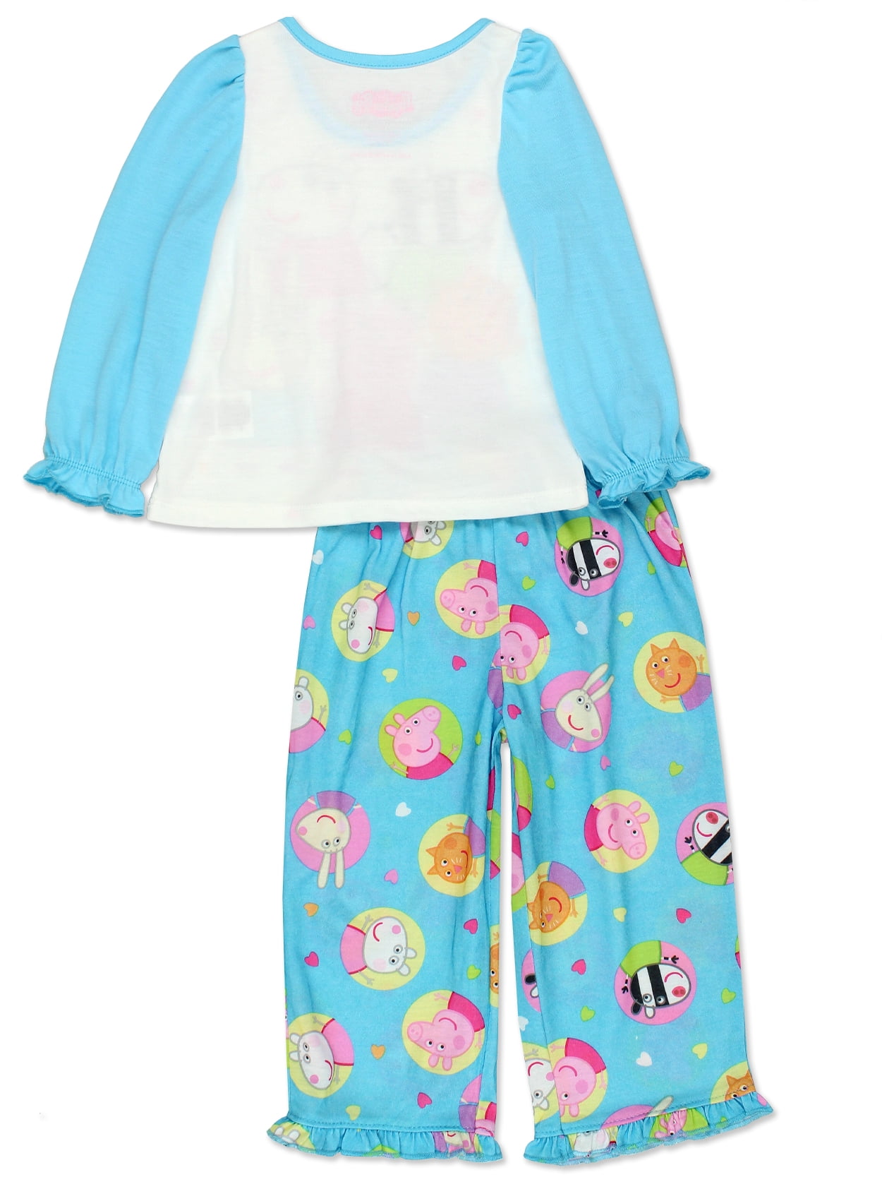 Peppa Pig Girls Toddler Soft Polyester Long Sleeve Pajamas