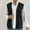 Black, variant on Uaswgudfs Women's Autumn Cable-Knit Vest - Shirt Collar Sleeveless with Decorative Buttons Classic Cozy Design