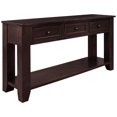 thumbnail image 3 of Console Table, Modern Narrow Side Table with 3 Storage Drawers and 1 Open Bottom Shelf, 55 Inch Long Entryway Sideboard Sofa Table with Wide Tabletop Surface and Solid Legs, Espresso, 3 of 8