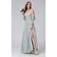 thumbnail image 3 of Vestido de dama de honor Stylefun de gasa con hombros descubiertos, color mostaza, 16, 3 of 7