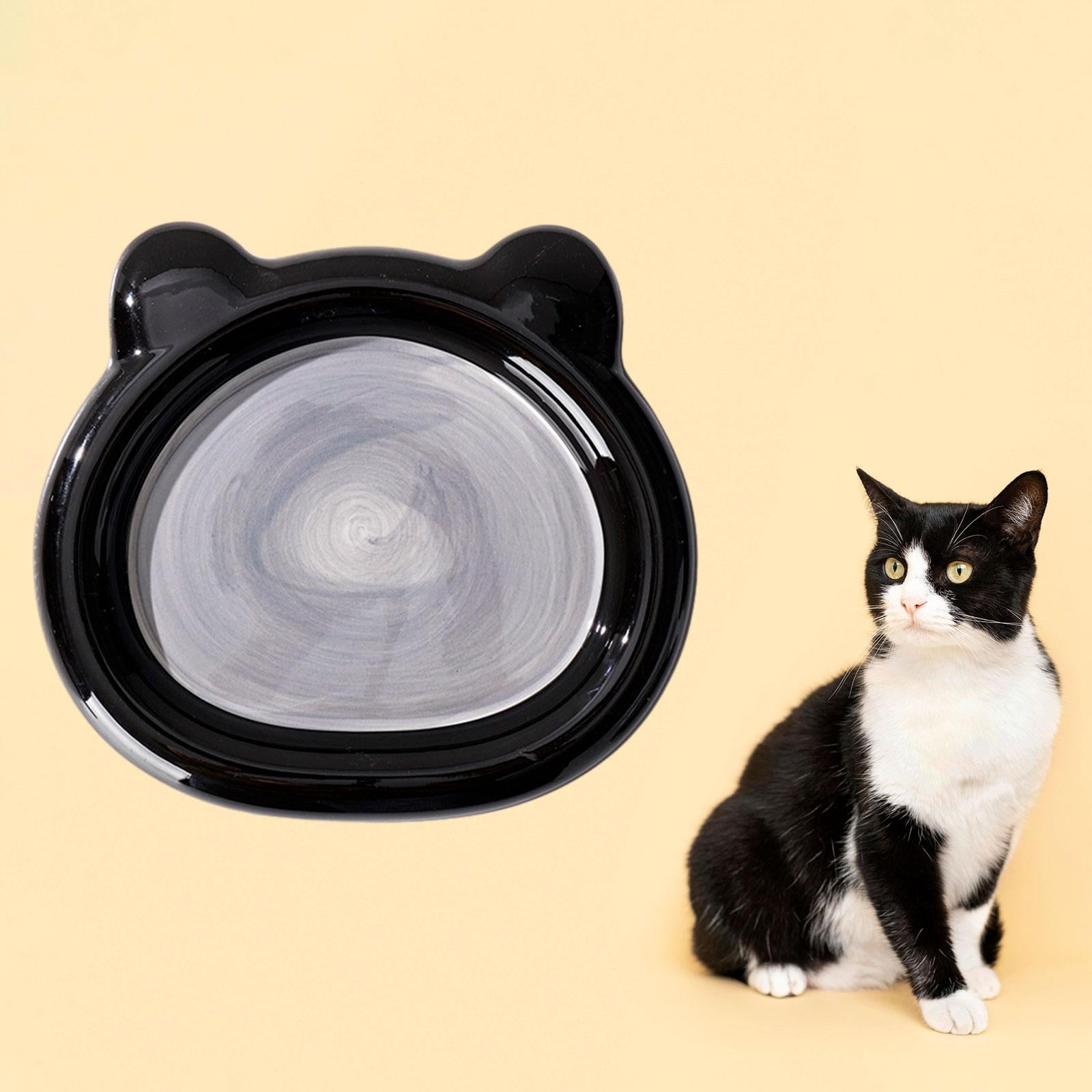 Fzaqwen Ceramic Cat Bowl Cat Bowl Non Slip Friendly Stable Portable Dog Feeding Dish for Bear Large