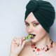 thumbnail image 4 of 6 piezas de turbante africano para mujer, gorro preatado con nudo de flor, gorro para la cabeza, 4 of 4