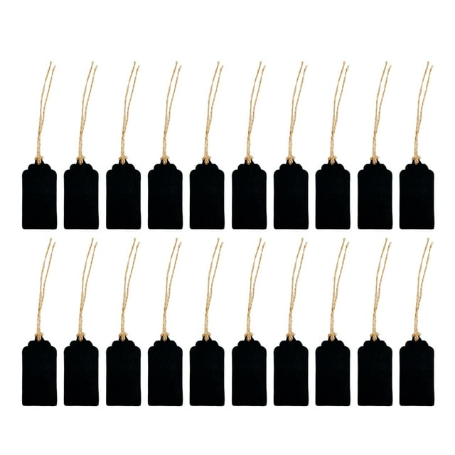 MasteelfCA 20pcs Double-sided Hanging Hanging Tag DIY Blackbord Pendant