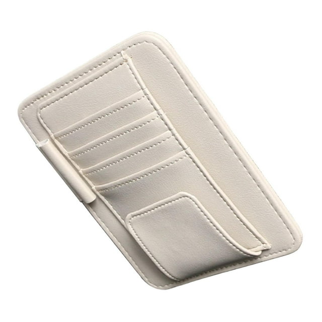 Organizador de gafas para visera de automóvil de cuero sintético sintético para Atto 3 Beige