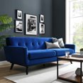thumbnail image 1 of Modway Engage Performance Velvet Sofa in Navy, 1 of 8