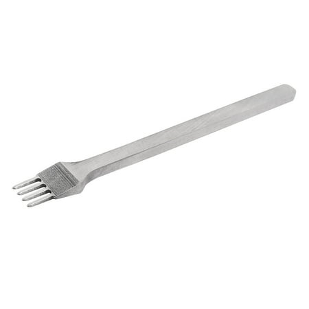 3mm Round 4 Prong - 3mm Spacing Steel 4 Prong Diamond Lacing Stitching Chisel Leather Hole Punch