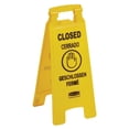 thumbnail image 1 of Letrero de Piso Plegable Rubbermaid Multilingüe "Closed", 25", ANSI/OSHA, Amarillo, 1 of 5