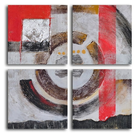- Four Panel Loop 4-Piece Canvas Wall Art Set