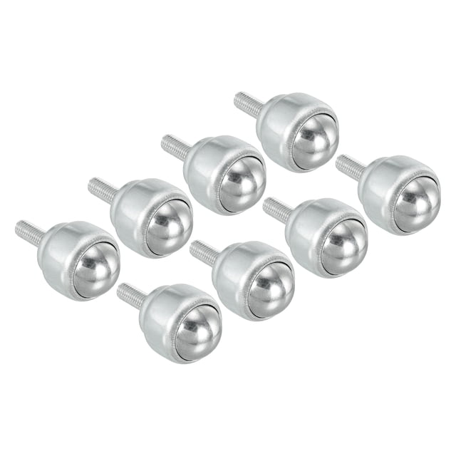 Unique Bargains Roller Ball Transfer Bearing 1' Load 66lbs Stud Mounted Carbon Steel Rotation Caster Unit, 8 Pack