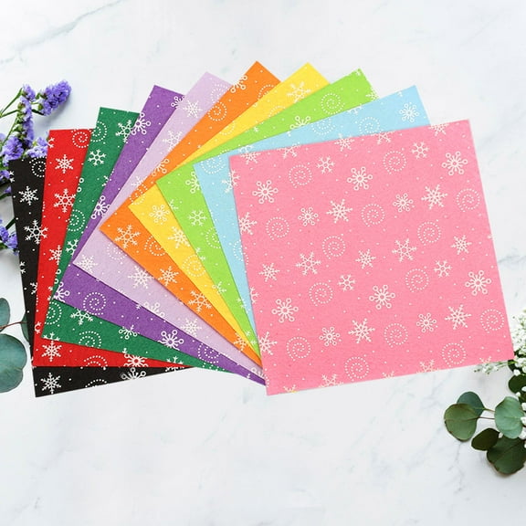 RENACLIPY 55-Pack Non-Woven Fabric Snowflake Craft Pieces for Kids Art Projects and Holiday Decorations