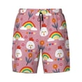 thumbnail image 4 of Lsque Mens Swim Trunks Cartoon Chicken Pattern - Bathing Suit Compression Liner - Beach Swim Shorts Swimwear - (S-3XL) - Stretch Quick Dry -Large, 4 of 9