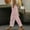Pink, variant on Dasayo Chinos Pants for Women Elastic Waist Pink Cotton Loose Slacks Comfy Striped Casual Trousers Women Leggings L