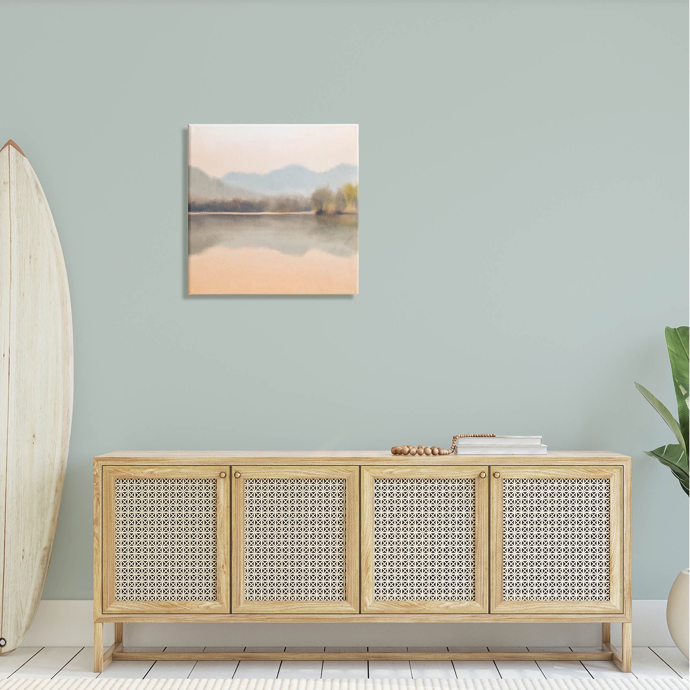 Stupell Industries Serene Sunrise Lake Mountain Reflection Graphic Art Gallery Wrapped Canvas Print Wall Art, Design by Kim Allen