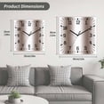 thumbnail image 5 of White Brown Wooden Wall Clock Silent Non Ticking, Modern Gradient Vertical Stripes Geometric Square Wall Clocks Battery Operated, Decor Clock for Home Office, Living Room, Kitchen, 10 Inch, 5 of 9