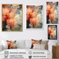 thumbnail image 4 of Designart "Smoke Beyond Boundaries" Abstract Framed Wall Art - Modern Red Abstract Collages Living Room Framed Canvas Art, 4 of 6
