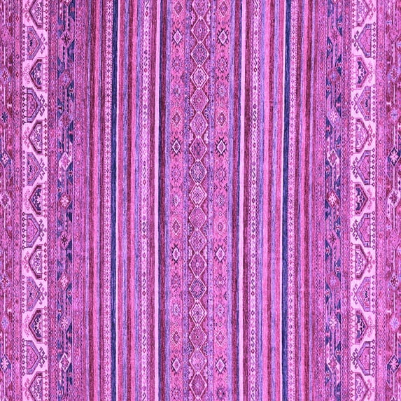 Ahgly Company Indoor Square Abstract Purple Modern Area Rugs, 6' Square