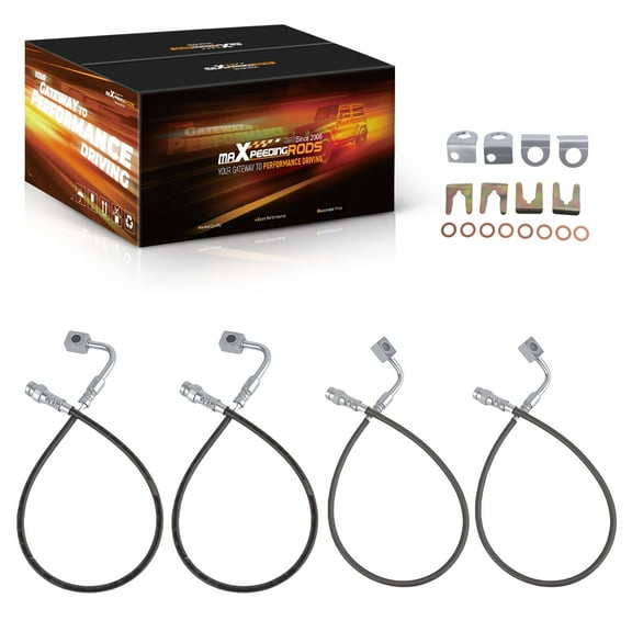 maXpeedingrods Extended Brake Lines for Jeep Wrangler JK JKU 2007-2018 2WD 4WD for 4-6" Lifts, Front & Rear Brake Lines