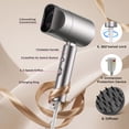 thumbnail image 5 of Professional Ionic Hair Dryer, 2200W Power Blow Dryer with Concentrator and Nozzle Diffuser Attachments, Foldable & Protable Design for Home and Travel, 5 of 10