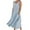 Sky Blue, variant on Tank Dress Women's Summer Fashion Casual Solid Color Sleeveless Cotton Linen Long Dress Plus Midi Dress Style 28785, Female Ankle-Length Dresses Khaki XXL