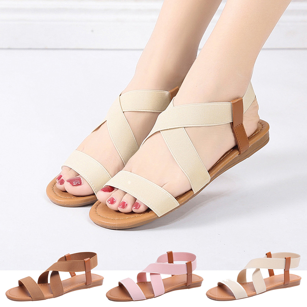 Ruziyoog Sandals Women Summer Ladies Sandals Casual Footwear Solid