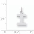 thumbnail image 2 of Beautiful Sterling Silver Rhodium-plated Small Block Initial I Charm, 2 of 2