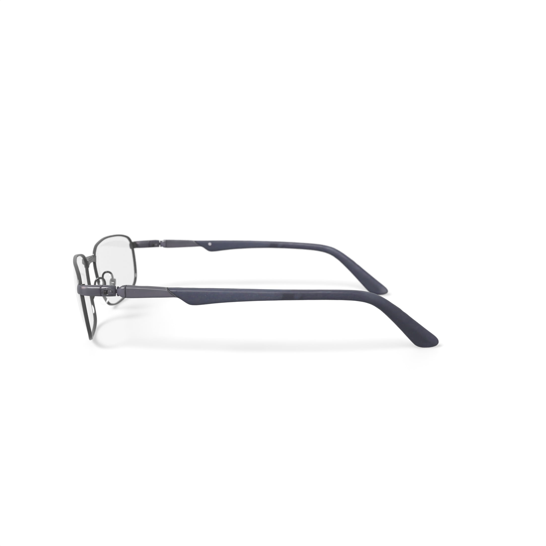 EasyClip Men s Full Rim Eyeglasses with Clip On Sunglasses EC316 Gray 55 17 140 with Case Walmart