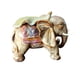 thumbnail image 1 of 1 pieza de cinco figuras de cerámica coloridas debajo del elefante, estatua decorativa de elefante, 1 of 8