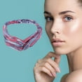 thumbnail image 3 of Unique Bargains 1 Pc Fashion Cloud Pattern Cross Elastic Hairband for Women Pink, 3 of 6