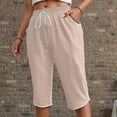 thumbnail image 2 of Women Fashion Solid Comfortable Casual Mid Waist Sport Pants, 2 of 5