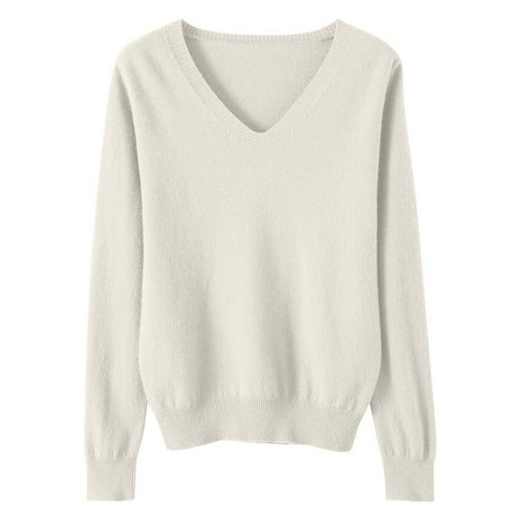 Mercatoo Boys Girls V-Neck Solid Color Knitwear Spring Fall Long Sleeve Round Neck Pullover Top Lightweight Knit Sweater