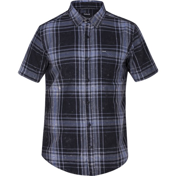 Camisa con Botones Hurley Archer Plaid para Hombre Negro XL