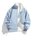 thumbnail image 4 of WIZUTIZ Women's Reversible Windbreaker Jacket Zip Up Stand Collar Cuffed Long Sleeve Solid Color Outdoor, 4 of 9