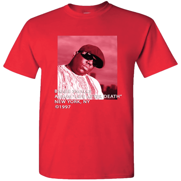 Band Specific - Camiseta gráfica para hombre Biggie Smalls Life After Death, color rojo, grande Band Specific Camiseta gráfica