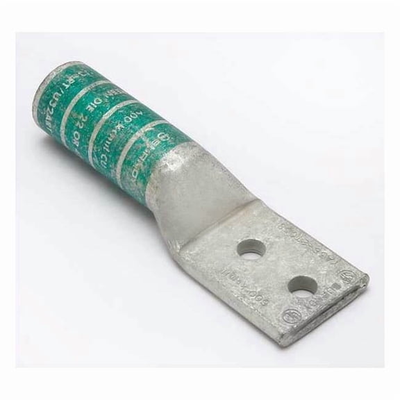 Burndy TwoHoleLugCmprsnConn,Long,Green,22/472 YA362TC38