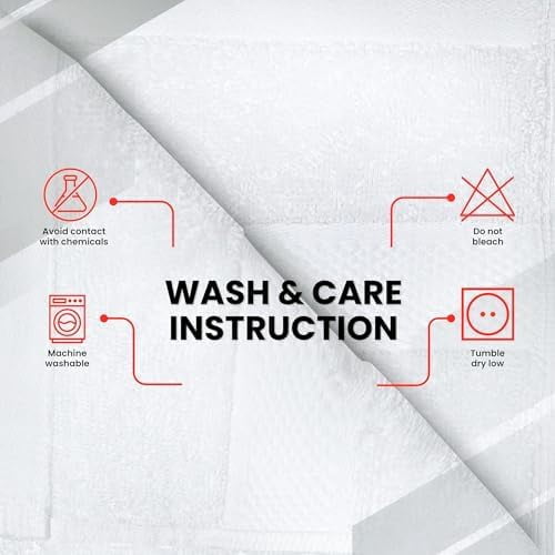 Tekola Luxury Wash Cloths for Showering [13x13] – 100% Cotton Washcloths [Pack of 4], Soft and Absorbent Face Towels for Bathroom Wash Clothes, Gym, and Spa (Brilliant White)