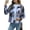 Rm-02 Navy Blue Grid, variant on Womens Shacket Plaid Shirts Flannel Shacket Jacket Long Sleeve Button Down Shirt Trendy Fall Outfits for Women Coats