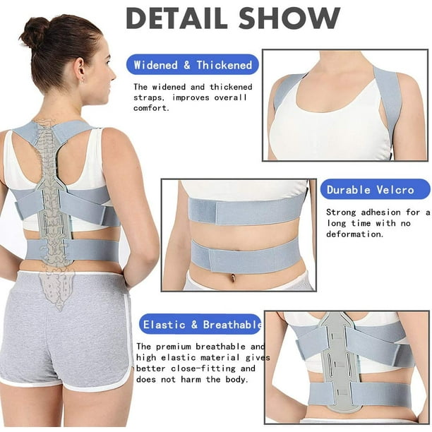Posture Corrector for Women and Men Under Clothes, Upgraded Upper Back  Support Clavicle Brace Shoulder Straps / Back Straightener / Posture  Trainer