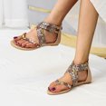 thumbnail image 2 of Vedolay Flat Sandals Sandals for Women Dressy Summer Ankle Buckle Strap Heeled Sandals,Black 9, 2 of 5