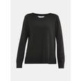 thumbnail image 5 of Time and Tru Women’s Fine Gauge Pullover Sweater, Lightweight, Sizes XS-XXXL, 5 of 5