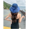 thumbnail image 4 of YooGuoGuo Crochet Organza Flower Straw Sun Hat for Women,French Derby Tea Party Hat Kentucky Church Hat Summer Beach, 4 of 7