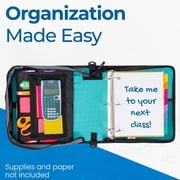 Case-it Mighty Zip Tab Zipper Binder with Shoulder Strap, Multicolor, 600 Count
