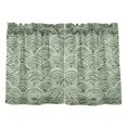 thumbnail image 7 of Yayeee Kitchen Curtains Tier Pair Light Filtering 27"x36" Rod Pocket Short Cafe Window Panel, Retro Green Abstract, 7 of 7