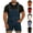 Black, variant on Men's Denim Bib Overalls Shorts Washed Chest Pocket Suspenders Cargo Style Casual Fashion Summer Shorts