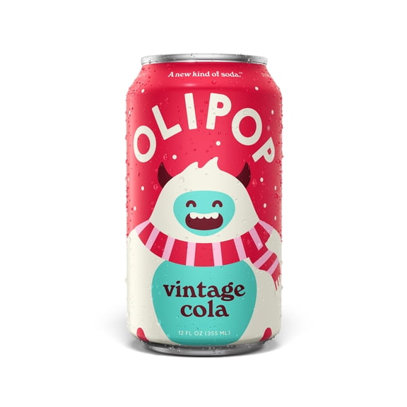 OLIPOP 6g Fiber Prebiotic Soda, Vintage Cola, 12 fl oz, Single, Shelf Stable